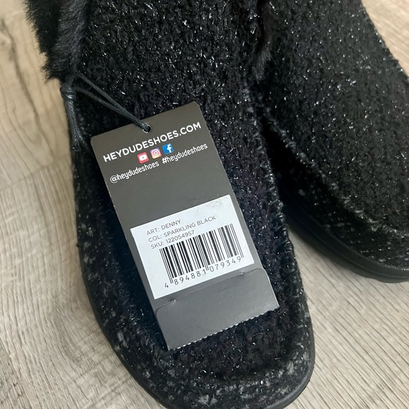 Hey Dude Dudes Denny Boots-Sparkling Black-size 7-NEW! - Picture 4 of 7